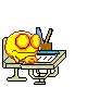 Emoticone et smiley �cole dort en cours